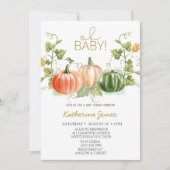 Oh Baby Pumpkin Baby shower Uitnodiging (Voorkant)