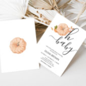 Oh Baby Pumpkin Fall Baby Shower Kaart