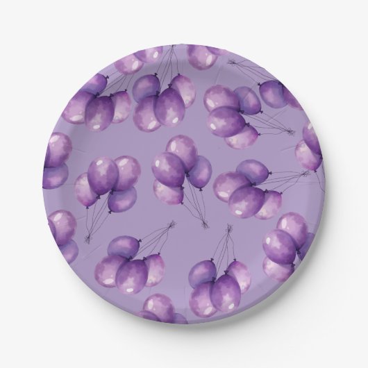 Oh Baby Purple Papieren Bordje (Voorkant)