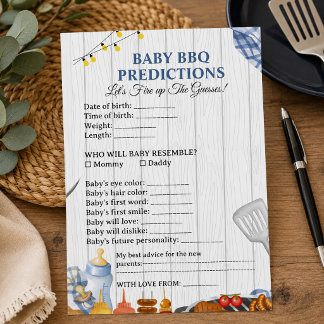 Oh Baby-Q Baby Shower Voorspellingsspel