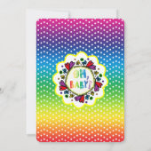 Oh, Baby! Rainbow Baby shower Invitation Kaart (Achterkant)