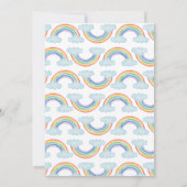 Oh Baby regenboogBaby shower Kaart (Achterkant)