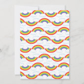 Oh Baby regenboogBaby shower Kaart (Achterkant)