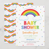 Oh Baby regenboogBaby shower Kaart (Voorkant / Achterkant)