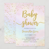 Oh Baby regenboogBaby shower Kaart (Voorkant / Achterkant)