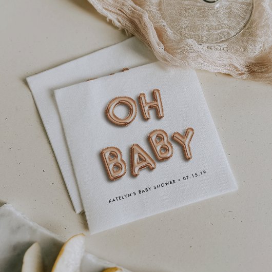 Oh Baby | Roos Gold Baby shower Servetten