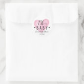 Oh Baby Roze Baby shower Sticker (Tas)