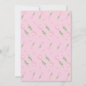 Oh Baby Roze ballon Eucalyptus Baby shower Kaart (Achterkant)