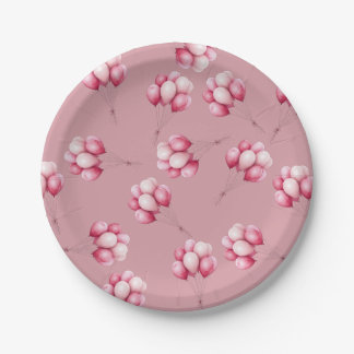 Oh Baby Roze Ballonnen Papieren Bordje