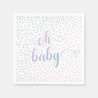 "Oh Baby!" Roze Blauwe Confetti, Genderneutrale