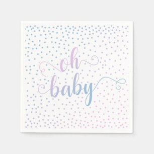 "Oh Baby!" Roze Blauwe Confetti, Genderneutrale Servet