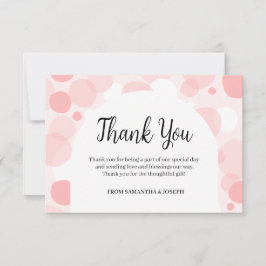 Oh Baby roze boog Polka Dots Meisje Baby shower Bedankkaart