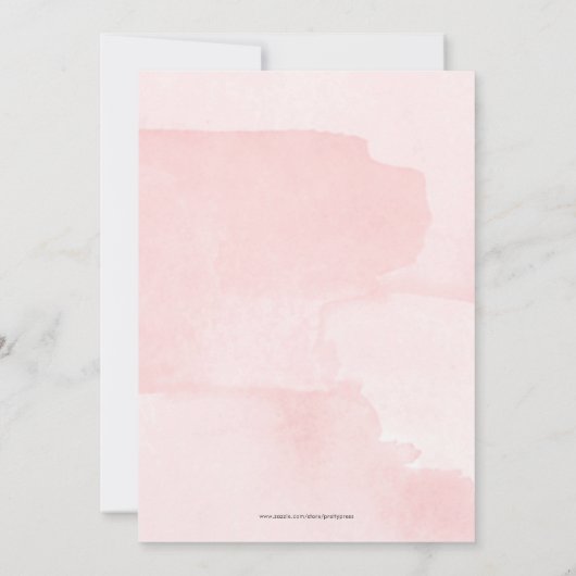 Oh Baby Roze en Gold Baby shower Uitnodiging (Achterkant)