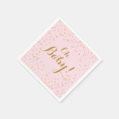Oh Baby! Roze en gouden Confetti Napkins Servet (Hoek)