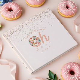 Oh Baby Roze Floral Botanisch Donut Baby shower Gastenboek