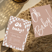 Oh Baby! Roze geruit | Gingham | BABY SHOWER I Kaart