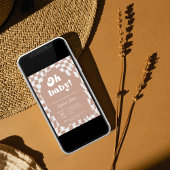 Oh Baby! Roze geruit | Gingham | BABY SHOWER I Kaart