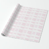 Oh Baby Roze Girly Typografie Wrapping Paper Cadeaupapier (Uitgerold)