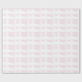 Oh Baby Roze Girly Typografie Wrapping Paper Cadeaupapier (Vlak)