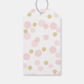 Oh Baby Roze Gold Confetti Dank je wel Cadeaulabel (Achterkant)