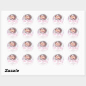 Oh Baby Roze Matin Sweet Girl Foto Chic Ronde Sticker (Vel)