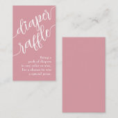 Oh Baby! Roze Meisje Baby shower Luier Raffle Informatiekaartje (Voorkant / Achterkant)