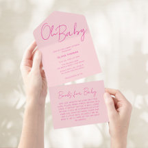 Oh Baby Roze Minimale Baby shower