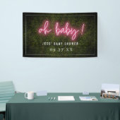 Oh Baby Roze Neon Boxwood Baby shower Spandoek (Beurs)