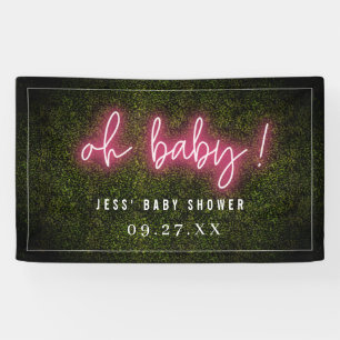 Oh Baby Roze Neon Boxwood Baby shower Spandoek