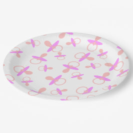 Oh Baby Roze Pacifiers Papieren Bordje