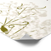 Oh Baby roze pompoen bloemenmeisje baby shower Poster (Hoek)