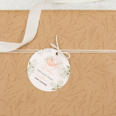 Oh Baby roze pompoen floral chique baby shower Bedankjes Labels