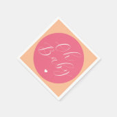 Oh baby roze retro minimaal baby shower servet (Hoek)