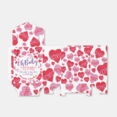 Oh Baby Roze Rood Sweethearts Baby shower Wit Bedankdoosjes (Uitgevouwen)