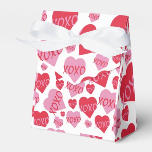 Oh Baby Roze Rood Sweethearts Baby shower Wit Bedankdoosjes (Voorkant Zijde)