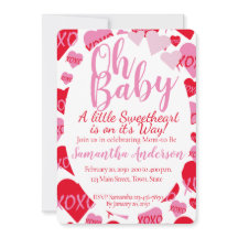 Oh Baby Roze Rood Sweethearts Baby shower Wit