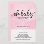 Oh Baby, roze, speciaal gepersonaliseerde Snoep Ba (Voorkant / Achterkant)