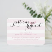 Oh Baby roze Stripes Shower Book Request Card Informatiekaartje (Staand voorkant)