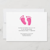 Oh Baby Roze Voetjes Foto Meisje Baby Shower Kaart (Achterkant)