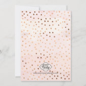 OH BABY. Roze Waterverf & Gold Foil Baby shower Kaart (Achterkant)