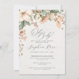 Oh Baby roze wilde bloem bloemenmeisje baby shower