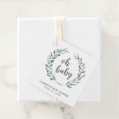 Oh Baby Rustic Greenery Gender Neutral Baby shower Bedankjes Labels (In situ)