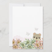 Oh Baby Rustic Greenery Teddy Bear Baby shower Kaart (Achterkant)