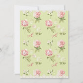 Oh Baby Rustic Wood Lace Pink Green Girl Kaart (Achterkant)