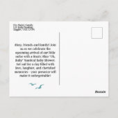 "Oh, Baby" Rustiek Nautisch Blauw Baby shower Briefkaart (Achterkant)