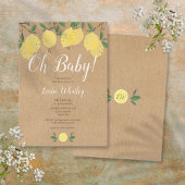Oh Baby Rustieke Boho Citroenen Baby Shower Kaart