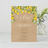 Oh Baby Rustieke Citroenen Bloesem Groene Baby Sho Kaart (Staand voorkant)