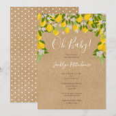 Oh Baby Rustieke Citroenen Bloesem Groene Baby Sho Kaart (Voorkant / Achterkant)