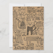 Oh Baby Rustieke Katten Baby Shower Kaart (Achterkant)