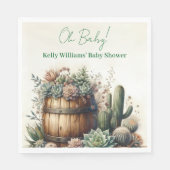 Oh Baby! Rustieke vetplanten en cactussen Baby sho Servet (Voorkant)